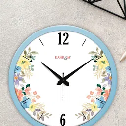 RANDOM Blue & White Classic Roman Modern Stylish Analogue Contemporary Wall Clock-31