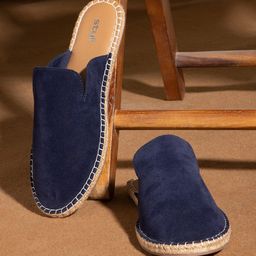 Styli Men Faux Suede Mule Espadrilles-image-81