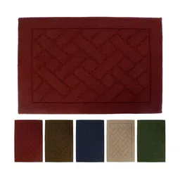 HOKIPO Red Textured Anti-Skid Doormat-51