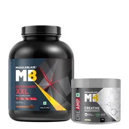 MuscleBlaze Super Gainer XXL Powder - Chocolate - 2Kg & Creatine Monohydrate Powder - 100g-image-44