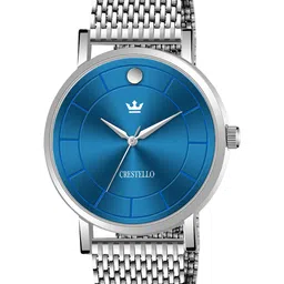 CRESTELLO Men Brass Dial Analogue Multi Function Watch CR-WT028-BLU-CH-9