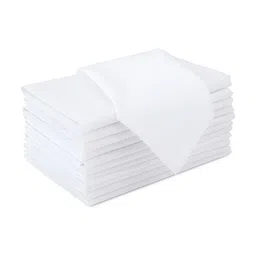 Encasa Homes White 12 Pcs Cotton Table Napkins-image-12