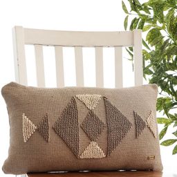 Pluchi Brown Embroidered Rectangle Cushion Cover-image-47