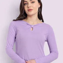 ONE SKY Keyhole Neck Top-image-90