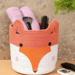 FABINALIV Orange & White Cartoon Design Multipurpose Foldable Organiser-56
