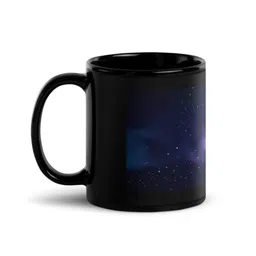 RISH Black & Blue Printed Ceramic Glossy Mug-325ml-7