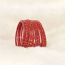 LAVAZZA Set Of 12 CZ-Studded Glass Bangles-74