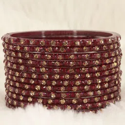 LAVAZZA Set Of 12 CZ-Studded Glass Bangles-28