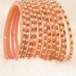 LAVAZZA Set Of 12 CZ-Studded Glass Bangles-30