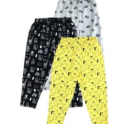 BE AWARA Kids Pack of 3 Printed Lounge Pants-image-49