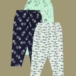 BE AWARA Kids Pack Of 3 Conversational Printed Cotton Track Pants-image-56
