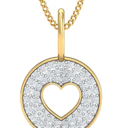 KUBERBOX 18KT Gold Diamond Neeva Love Pendant - 0.81gm-16