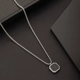 Jazz and Sizzle Men Silver-Plated Necklace & & Pendant-image-42