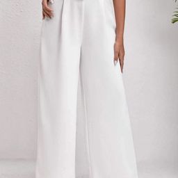 Kotty Women White Relaxed Straight Leg Straight Fit High-Rise Parallel Trousers-image-42