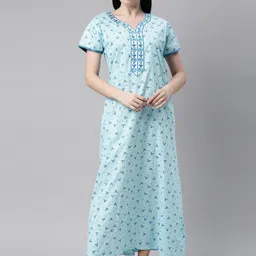 Bailey sells Blue Printed Maxi Nightdress-picture-27