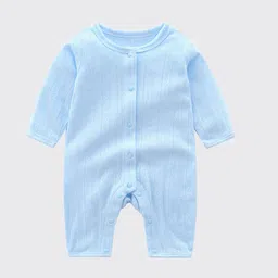 StyleCast Infant Boys Blue Self-Design Cotton Rompers-image-82
