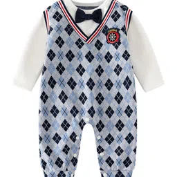 StyleCast Infants Boys Checked Cotton Rompers-picture-17
