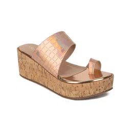 VALIOSAA Rose Gold Wedge Sandals-18