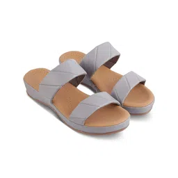 Tresmode Textured Open Toe Comfort Heels-16