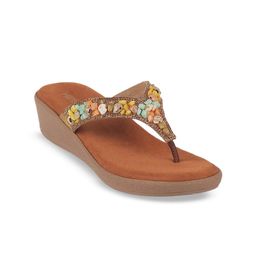 Metro Women Embellished Open Toe Wedge Heels-16