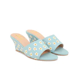 Elevato Basics Embellished Open Toe Wedge Heels-52