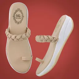 madam glorious Textured Open Toe Wedge Heels-49