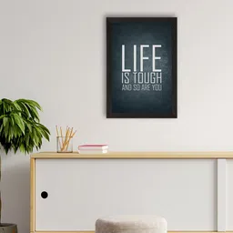 eCraftIndia Grey & Black Motivational Quote Wall Art-image-63