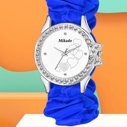 Mikado Women Embellished Straps Analogue Watch White Scrunchy-image-79