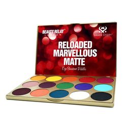 BeautyRelay London Shade Story 15 Shades Eye Shadow Palette 45g-Reloaded Marvellous Matte-20