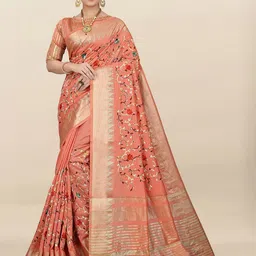 SERONA FABRICS Embroidered Silk Cotton Mysore Silk Saree-image-89