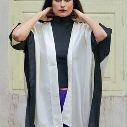 AESHAANE Floral Print Kimono Sleeves Pure Silk Top-image-57