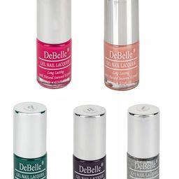 DeBelle Set of 5 Long Lasting Gel Nail Lacquers - Sparkling Kale Pastels-8