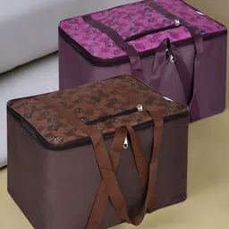 Kuber Industries Brown 2 Pieces Reusable Multi-Utility Organisers-30