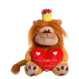 Ultra Unisex Kids Brown & Red Wild Lion Stuffed Animal Valentine Soft Toy-31