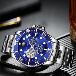 GIORDANO Men Stainless Steel Bracelet Style Straps Analogue Automatic Watch GZ-50083-22-43