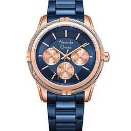 Alexandre Christie Women Dial & Stainless Steel Bracelet Style Straps Analogue Watch 2843BFBURBU-image-42
