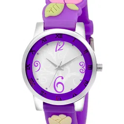 Kool Kidz Kids Multicoloured Brass Printed Dial & Purple Straps Analogue Watch KK 307 PR-22
