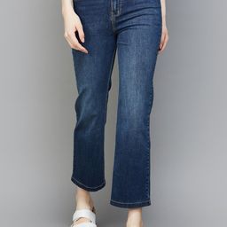 Xpose Women Comfort Wide Leg High-Rise Light Fade Stretchable Jeans-image-17