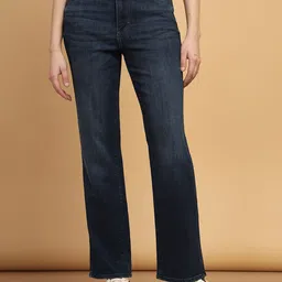Wrangler Women Straight Fit High-Rise Low Distress Light Fade Stretchable Jeans-image-44