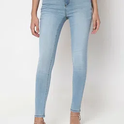 Vero Moda Women Skinny Fit High-Rise Light Fade Stretchable Jeans-picture-40