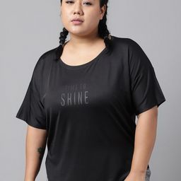 MKH Plus Size Typography Printed Dri-FIT Sports T-Shirt-image-49