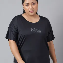 MKH Plus Size Typography Printed Drop-Shoulder Sleeves Dri-FIT Relaxed Fit Sports T-shirt-image-52