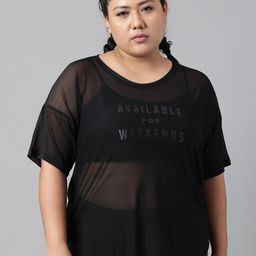 MKH Plus Size Typography Printed Dri-FIT Sports T-shirt-picture-7