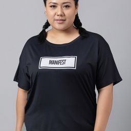 MKH Plus Size Typography Printed Relaxed Fit Dri-FIT T-shirt-picture-11