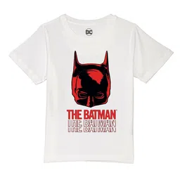 DC by Wear Your Mind Boys White Batman Printed T-shirt-image-85