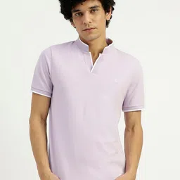 United Colors of Benetton Mandarin Collar Cotton T-shirt-picture-2