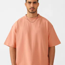 MISCHIEF MONKEY Round Neck Cotton Oversized T-shirt-image-43