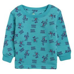 Bodycare Kids Girls Sea Green Mickey Mouse Printed Cotton T-shirt-image-38
