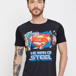 Wear Your Mind Superman Printed Round Neck T-shirt-image-95