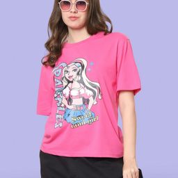 Mast & Harbour Women Typography Wonder Woman Printed Applique T-shirt-image-52